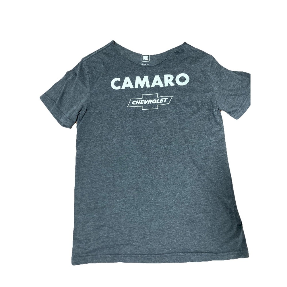 Hybrid Apparel Women's Gray Camaro Chevrolet Graphic T-Shirt Short Sleeve Small